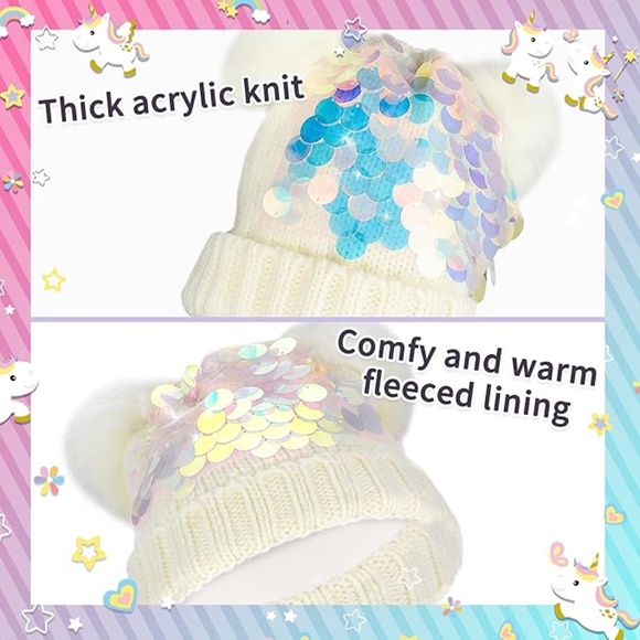 Girl’s Cold Weather Beanie Hat (4 Years Old) - Picture 2 of 3